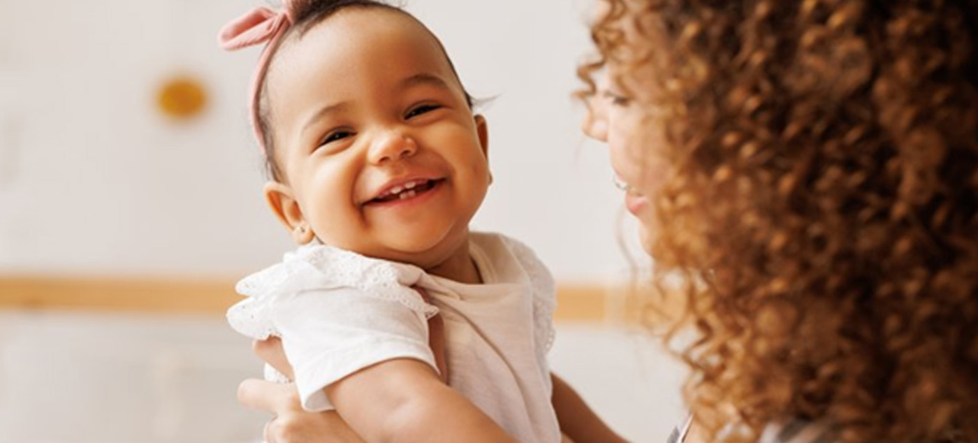 Baby smiles