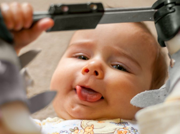 Baby with tongue tie